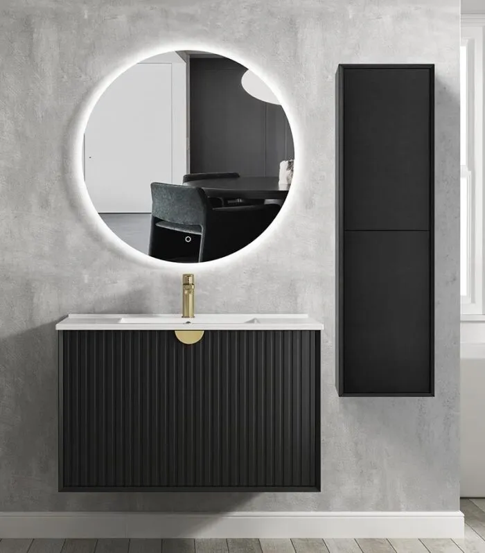 Marlo Matt Black Wall Hung Tallboy