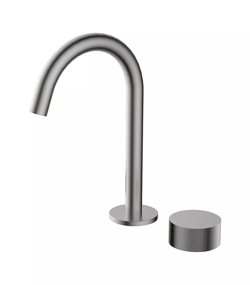Qi Progressive Brushed Nickel Basin Mixer