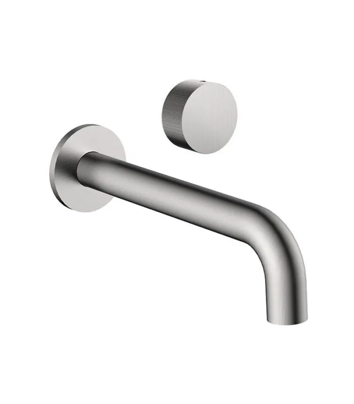 Qi Progressive Brushed Nickel Wall Mounted Bath / Basin Mixer