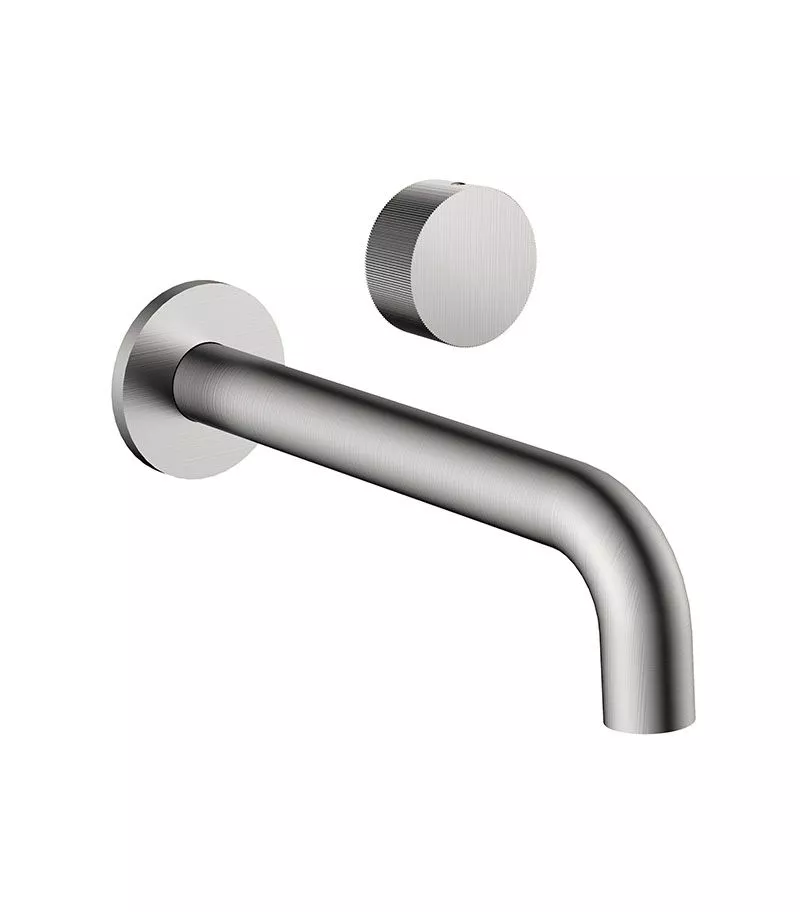Qi Progressive Brushed Nickel Wall Mounted Bath / Basin Mixer