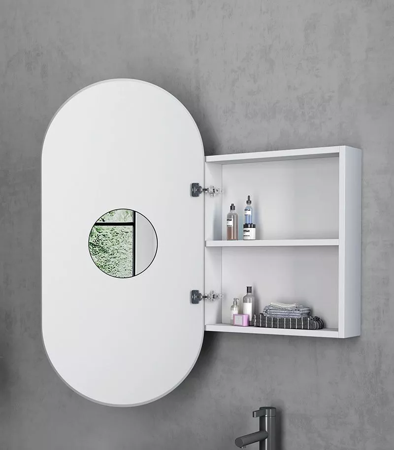 Noosa 450x900mm Shaving Cabinet - Matte White Interior