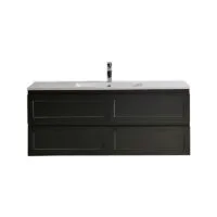 Fremantle Matt Black 1200mm Single Bowl PVC Wall Hung Vanity Fremantle Matt Black 1200mm Single Bowl PVC Wall Hung Vanity