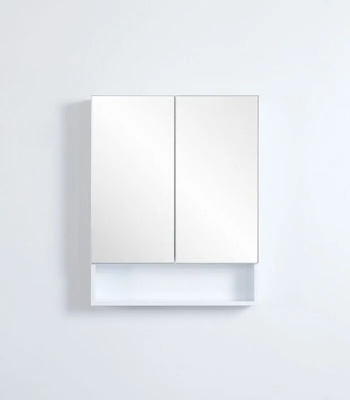 Fremantle Matt White PVC 600mm X 750mm Shaving Cabinet