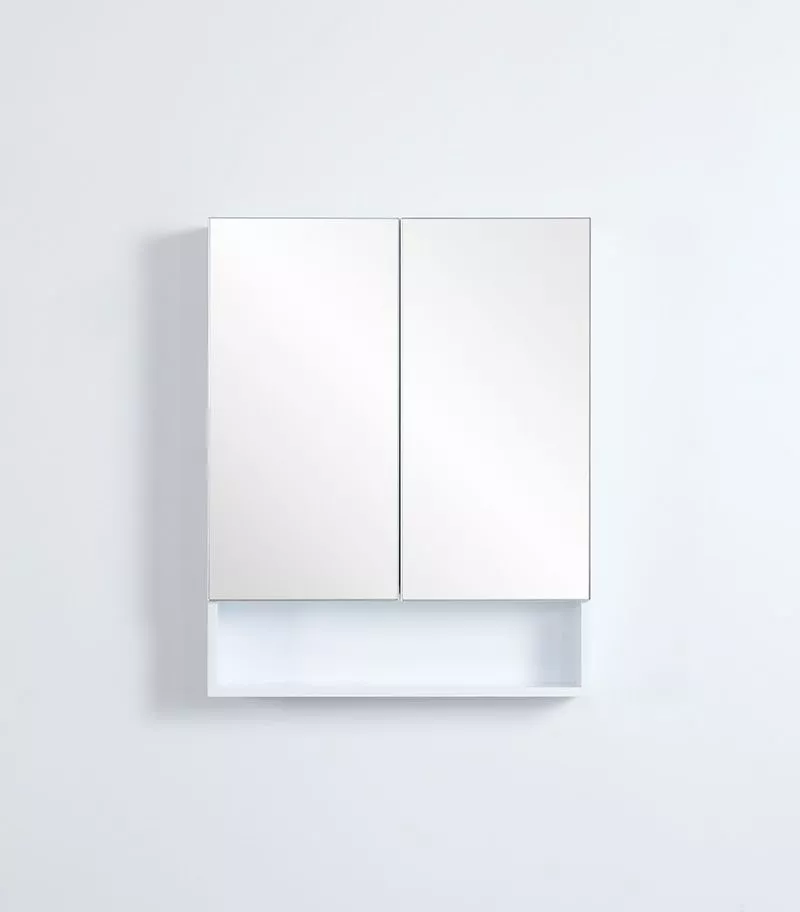 Fremantle Matt White PVC 600mm X 750mm Shaving Cabinet