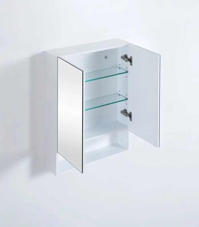 Fremantle Matt White PVC 600mm X 750mm Shaving Cabinet
