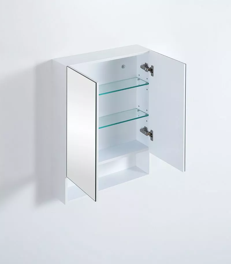 Fremantle Matt White PVC 600mm X 750mm Shaving Cabinet