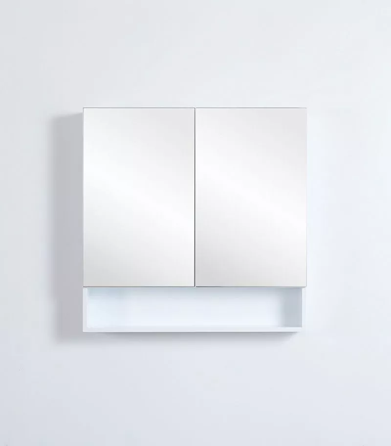 Fremantle Matt White PVC 750mm X 750mm Shaving Cabinet