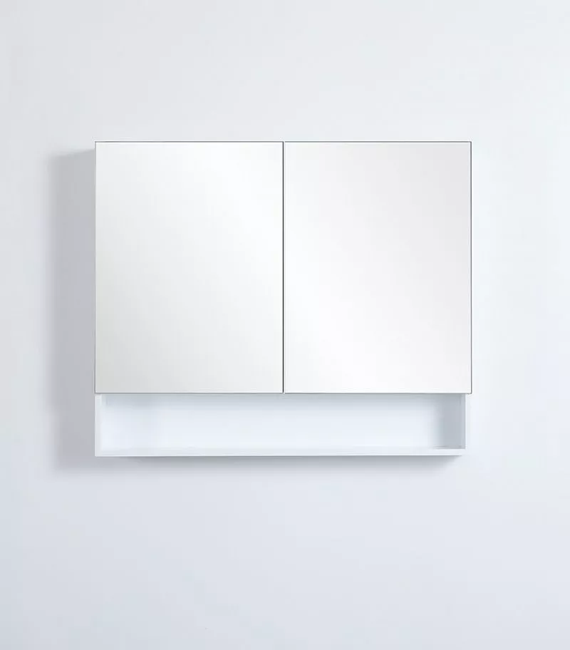 Fremantle Matt White PVC 900mm X 750mm Shaving Cabinet