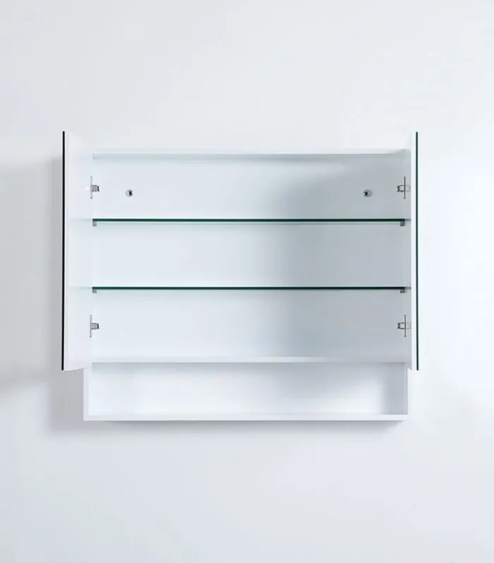 Fremantle Matt White PVC 900mm X 750mm Shaving Cabinet
