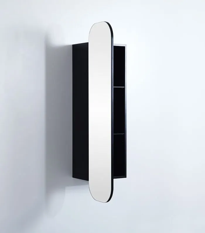 Olivia Matt Black 400x1500mm Wall Hung Tallboy