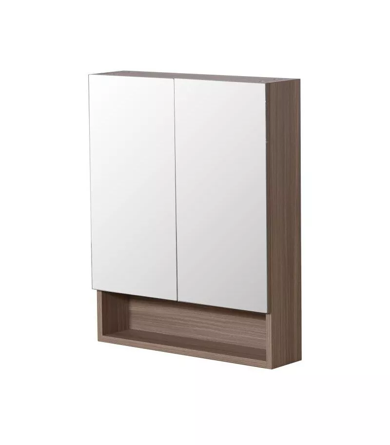 Citi Light Oak PVC 600mm x 750mm Shaving Cabinet