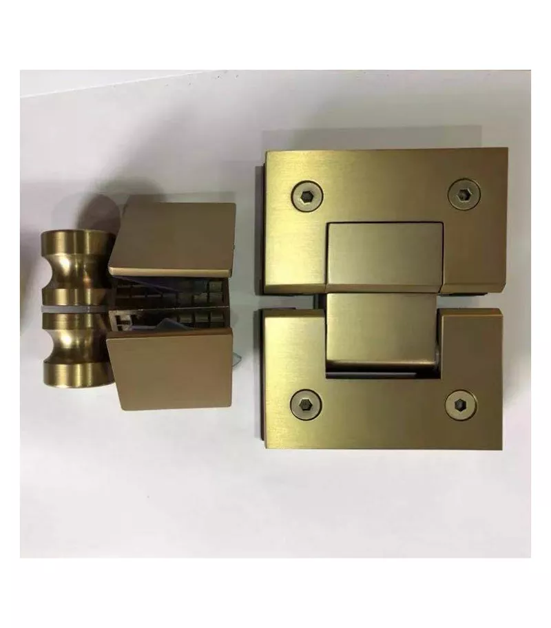 Diamond Brushed Gold Frameless Shower Screen 900mm To 1100mm