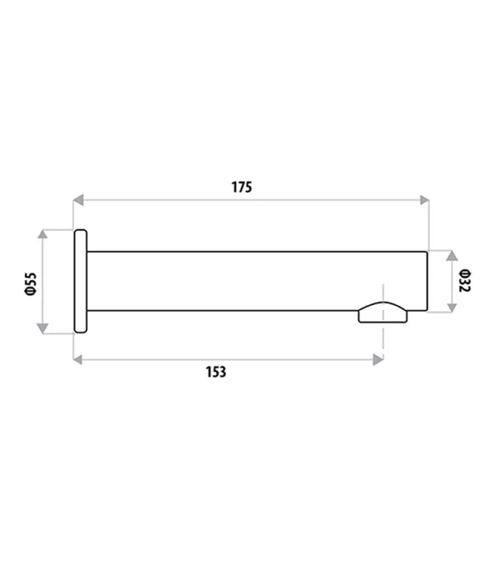 Elle Stainless Steel Bath Spout