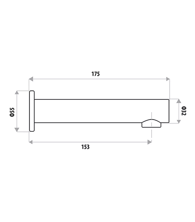 Elle Stainless Steel Bath Spout