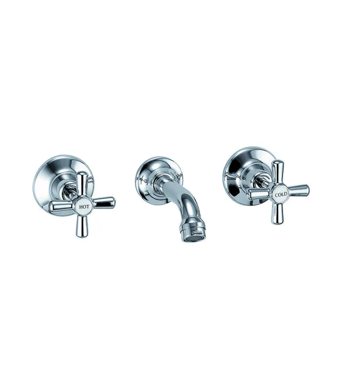 Reno Bath Tap Set - Chrome