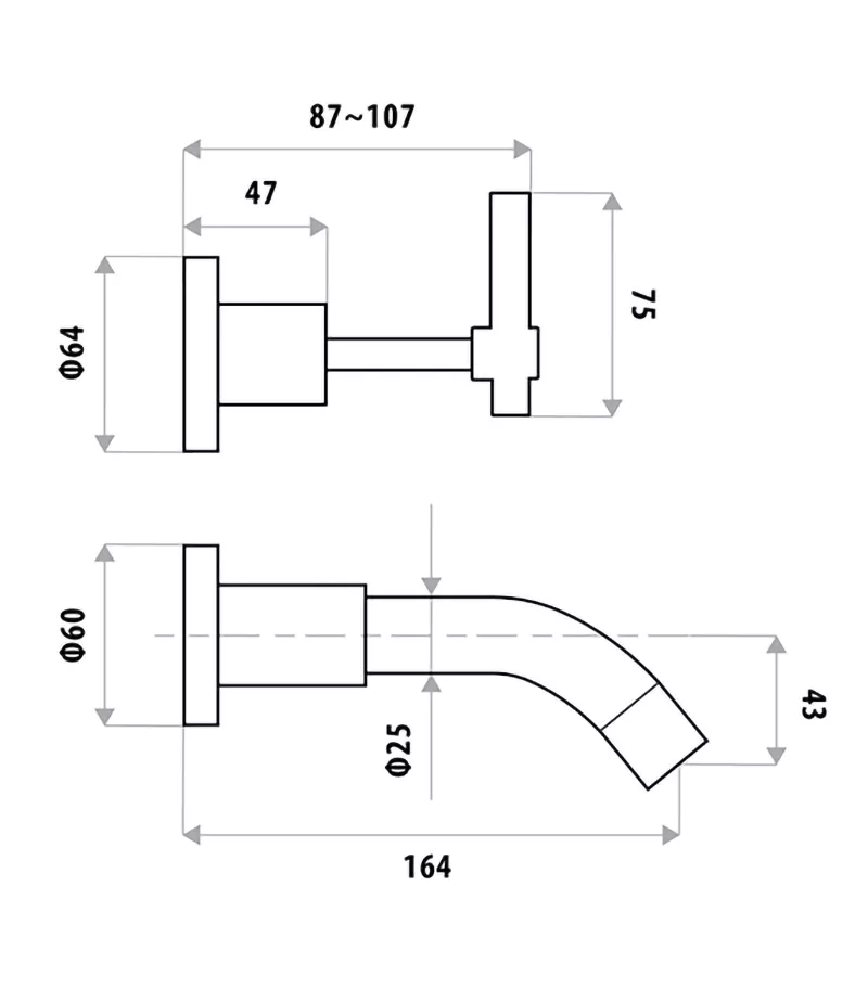 Specification For Sabin Lever Bath Tap Set