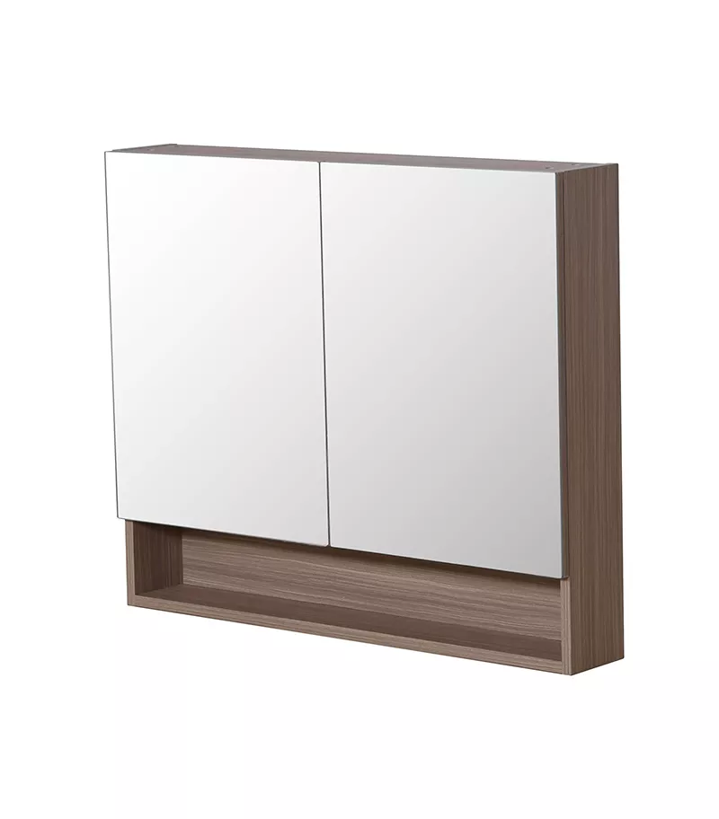 Citi Light Oak PVC 900mm x 750mm Shaving Cabinet