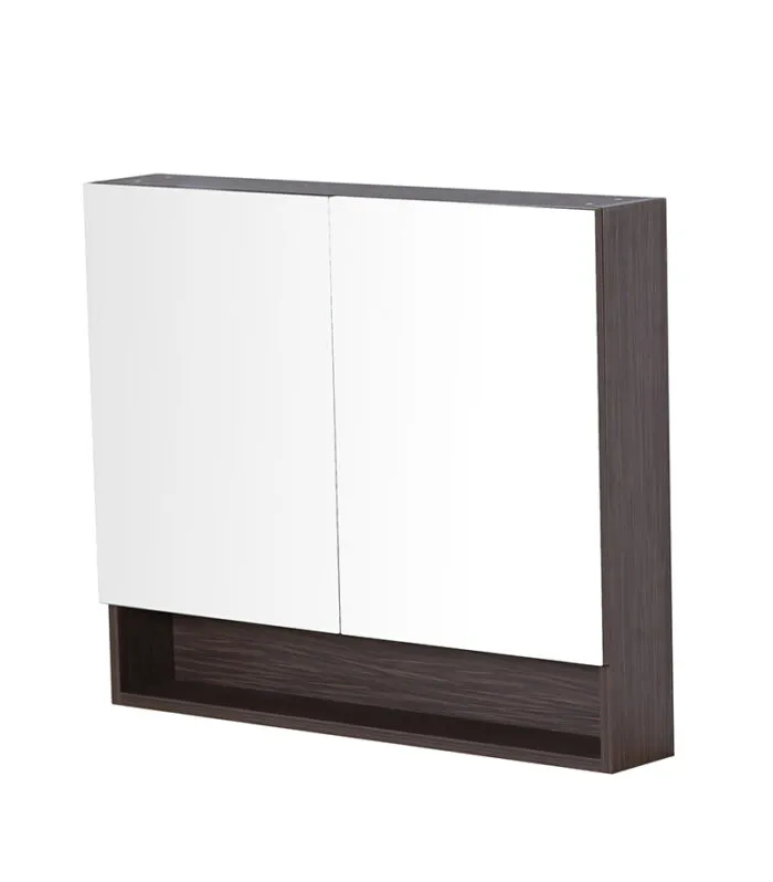 Citi Dark Oak PVC 900mm x 750mm Shaving Cabinet