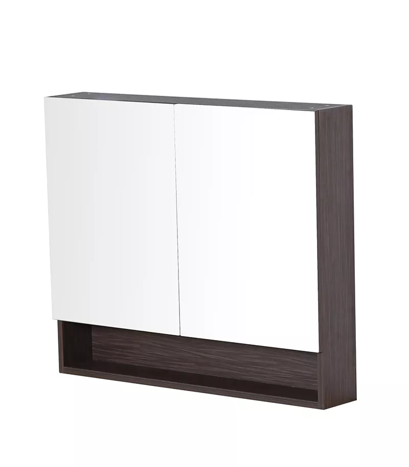 Citi Dark Oak PVC 900mm x 750mm Shaving Cabinet