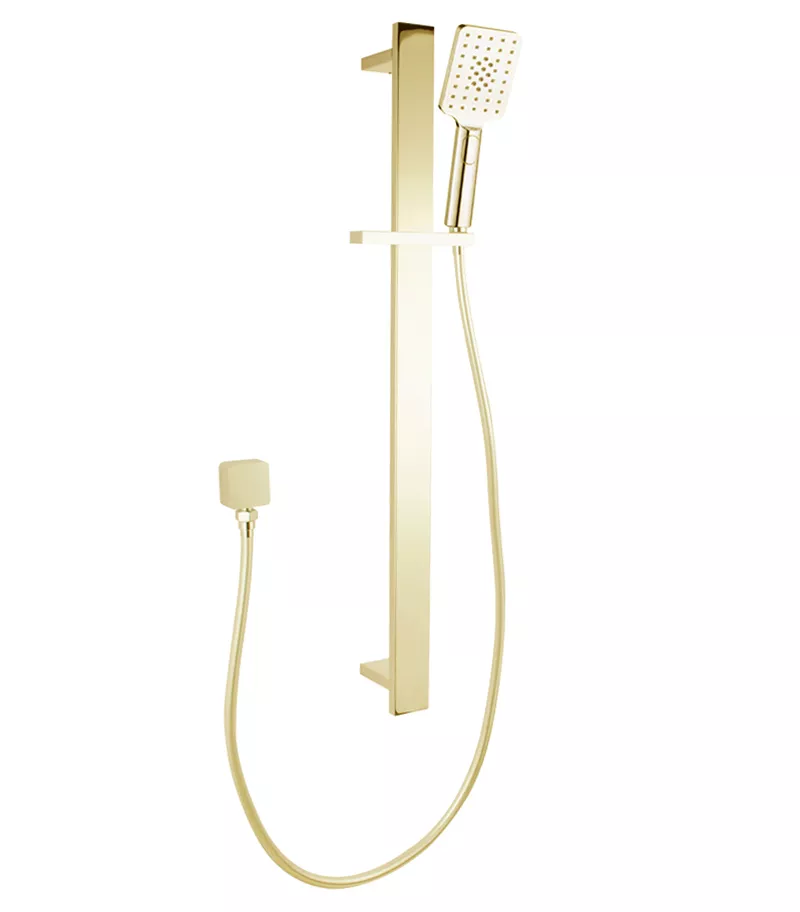 Bellino Brushed Yellow Gold Square Shower Rail