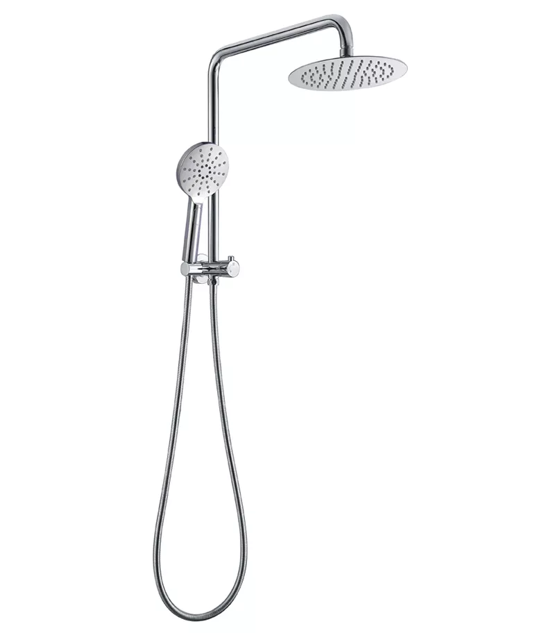 BK Rund Chrome Round Twin Shower No Rail