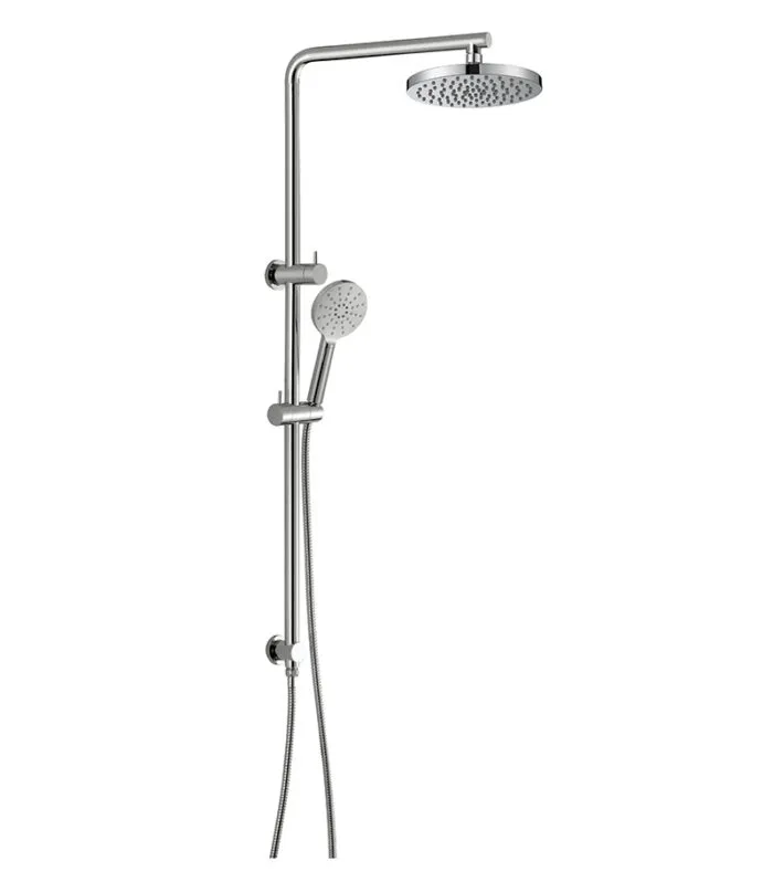 Cora Twin Shower On Rail - Top Water Inlet | Chrome