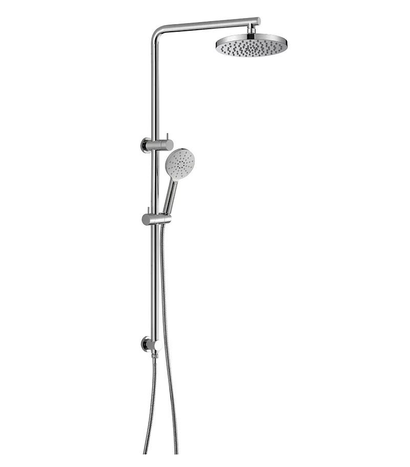 Cora Twin Shower On Rail - Top Water Inlet | Chrome