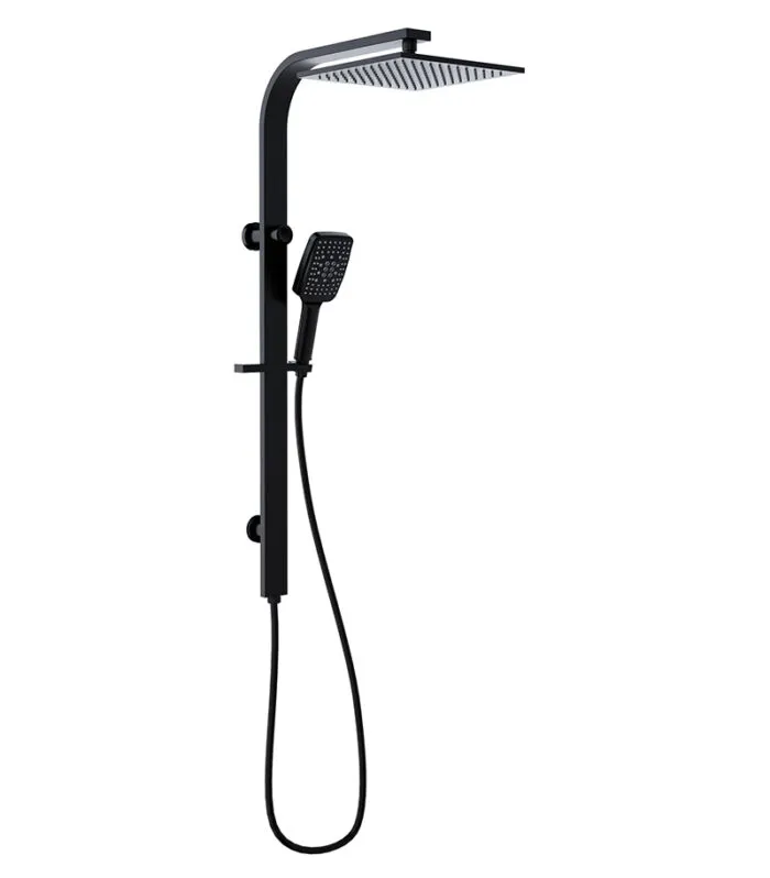 Sando Matt Black Twin Shower Set With 6 Function Patent Hand shower