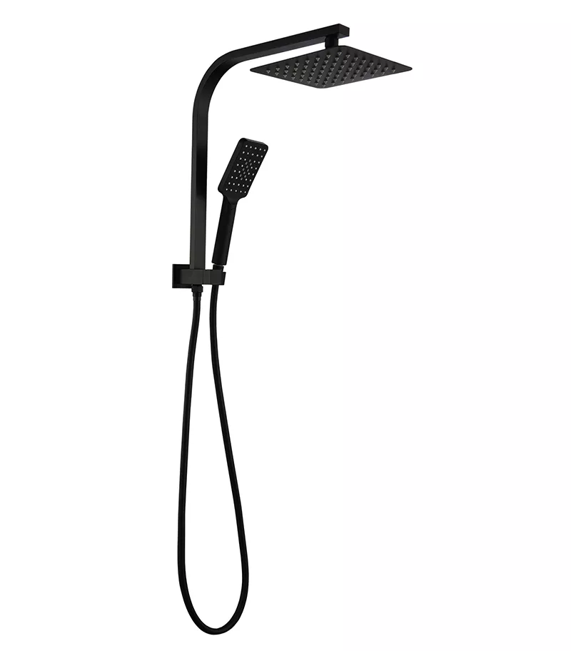 Liberty Twin Shower Without Rail - Matte Black