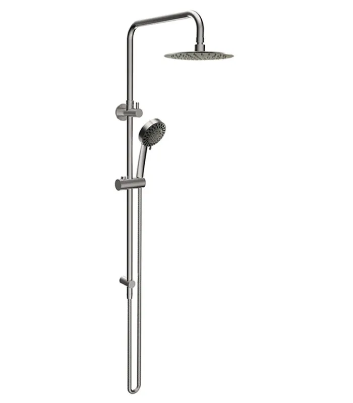 Elle Stainless Steel Twin Shower On Rail
