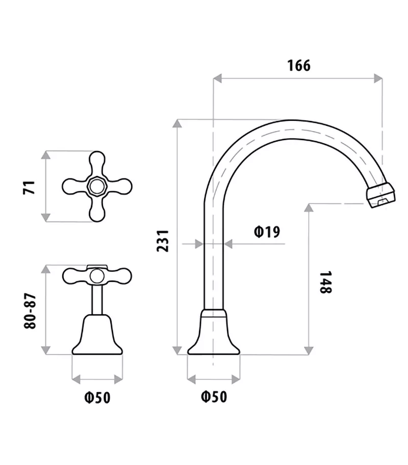 Specification For Entice Hob Sink Tap Set