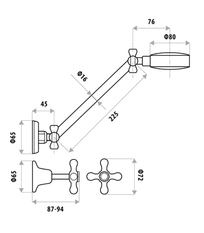 Specification For Entice Shower Tap Set