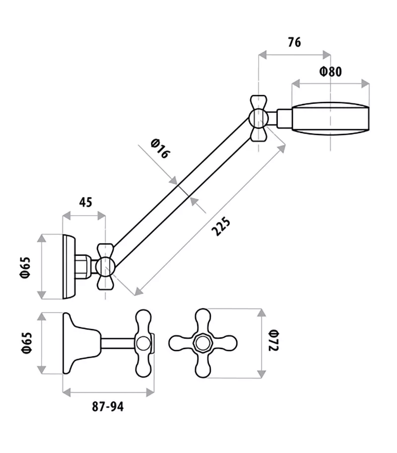 Specification For Entice Shower Tap Set