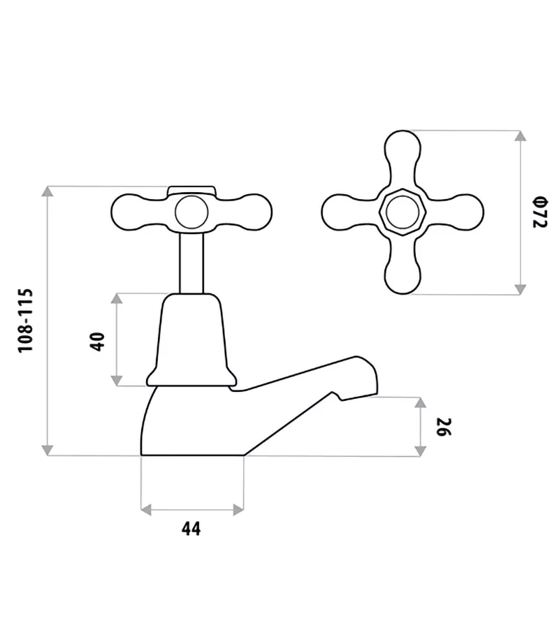 Specification For Entice Pillar Tap Set