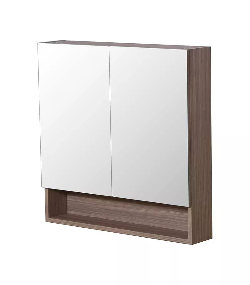Citi Light Oak PVC 750mm x 750mm Shaving Cabinet