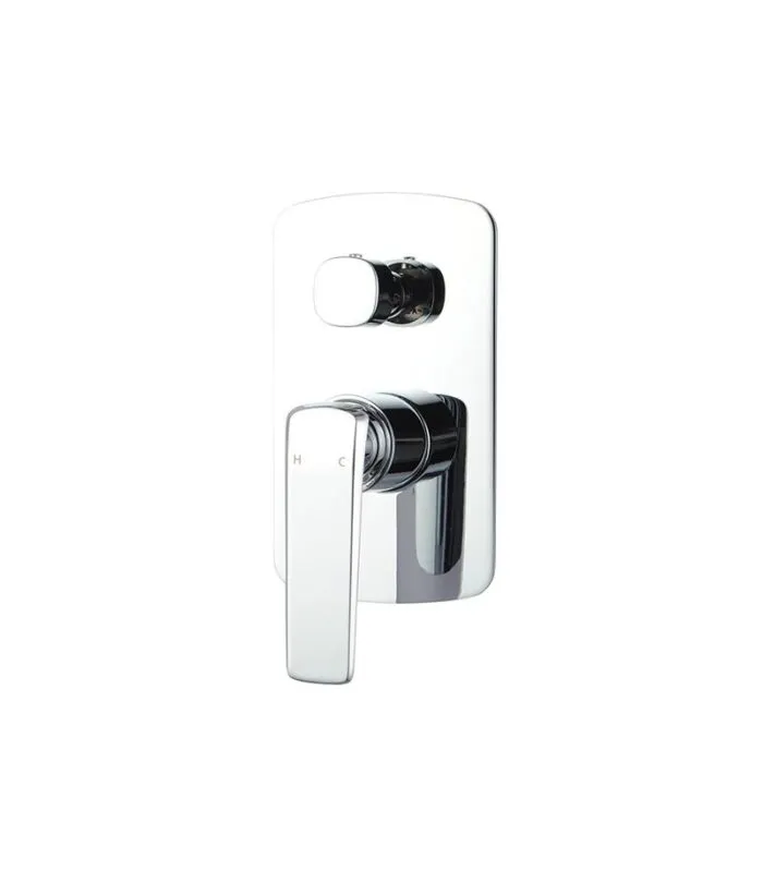 Esperia Brass Wall Mixer with Diverter - Chrome