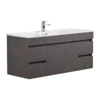 Avie Dark Brown 1500mm Single Bowl PVC Wall Hung Vanity