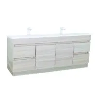 Avie Light Oak 1500mm Double Bowls PVC Freestanding Vanity Avie Light Oak 1500mm Double Bowls PVC Freestanding Vanity