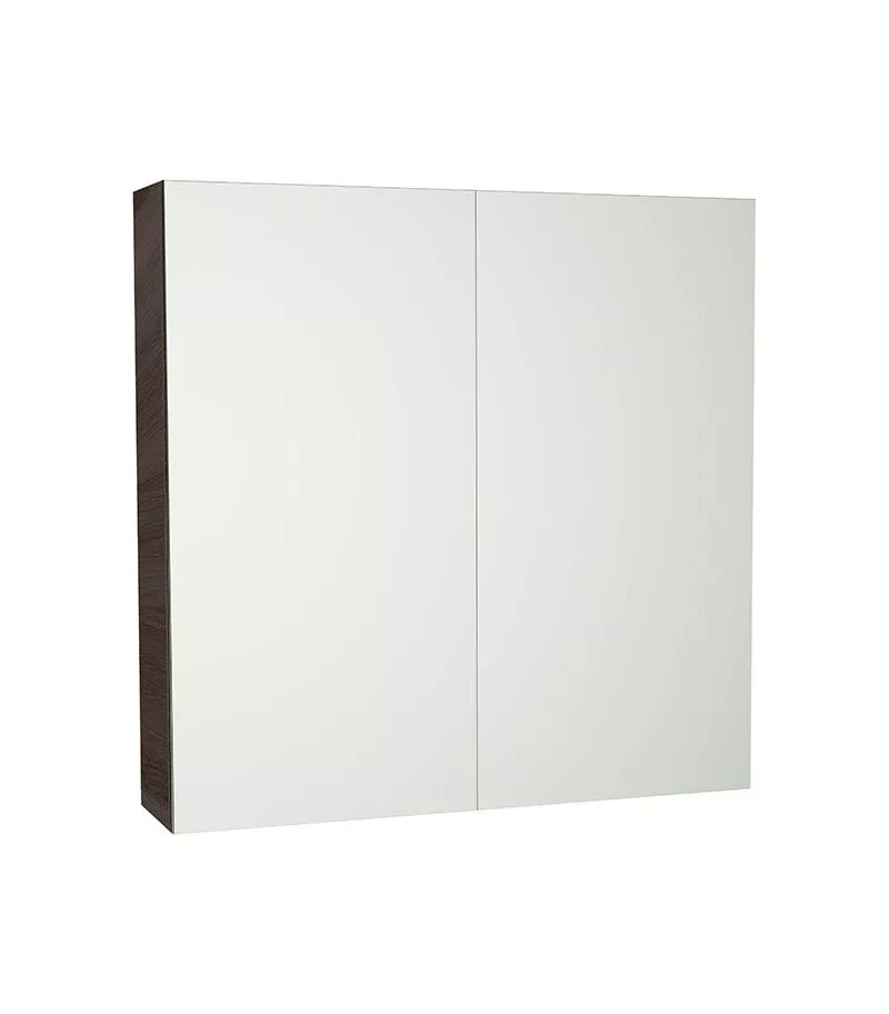 Avie Dark Brown PVC 750mm X 750mm Shaving Cabinet