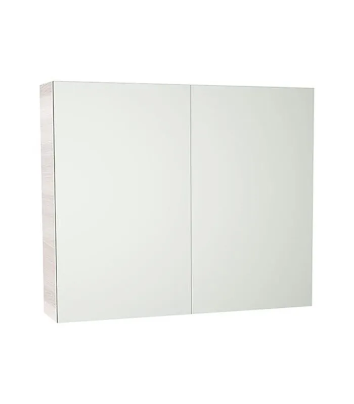 Avie Light Oak PVC 900mm X 750mm Shaving Cabinet