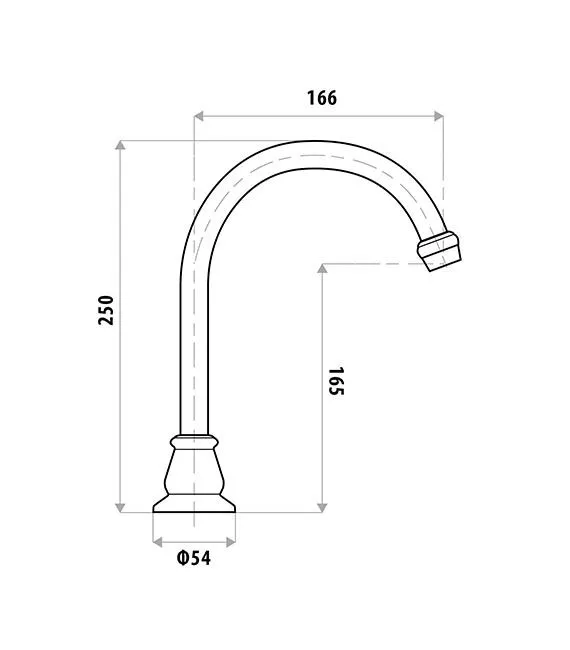 Specification For Noosa Heritage Goose Neck Hob Swivel Spout