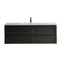 Fremantle Matt Black 1500mm Single Bowl PVC Wall Hung Vanity Fremantle Matt Black 1500mm Single Bowl PVC Wall Hung Vanity