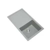 Carysil 860mm Concrete Grey Single Bowl With Drainer Board Granite Kitchen Sink TWMD-100G Carysil 860mm Concrete Grey Single Bowl With Drainer Board Granite Kitchen Sink TWMD-100G