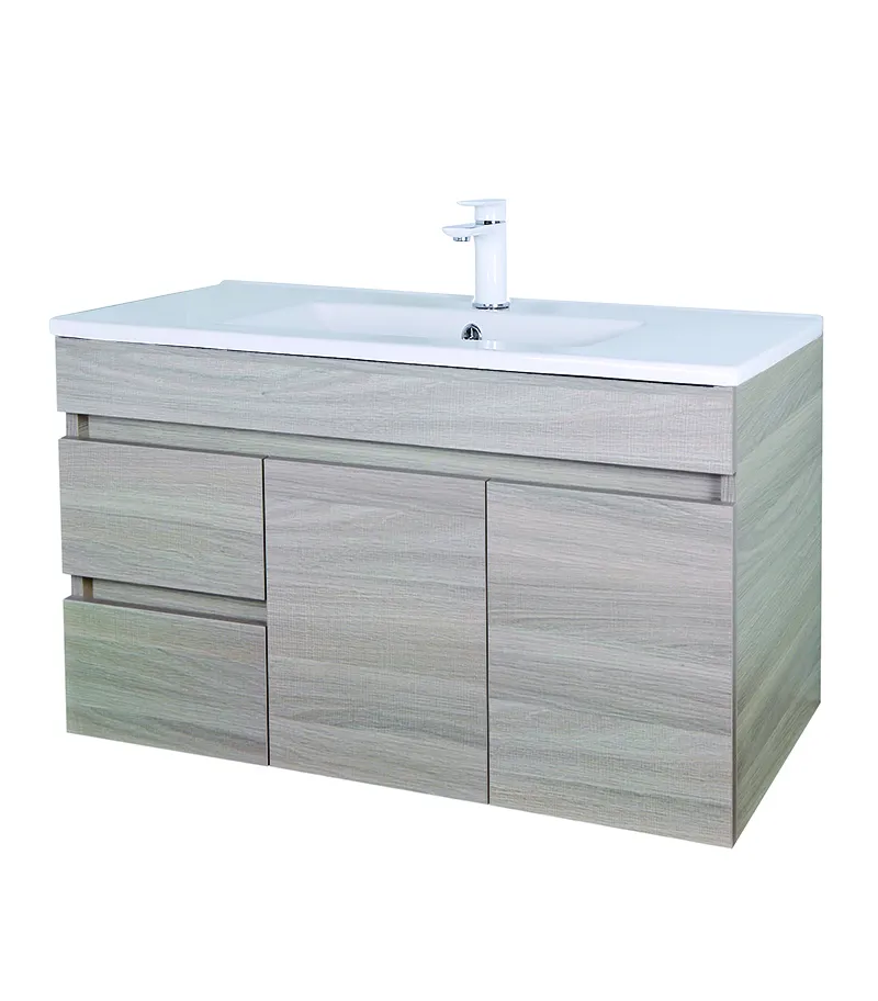 Avie Light Oak 900mm PVC Wall Hung Vanity