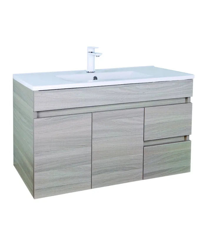 Avie Light Oak 900mm PVC Wall Hung Vanity