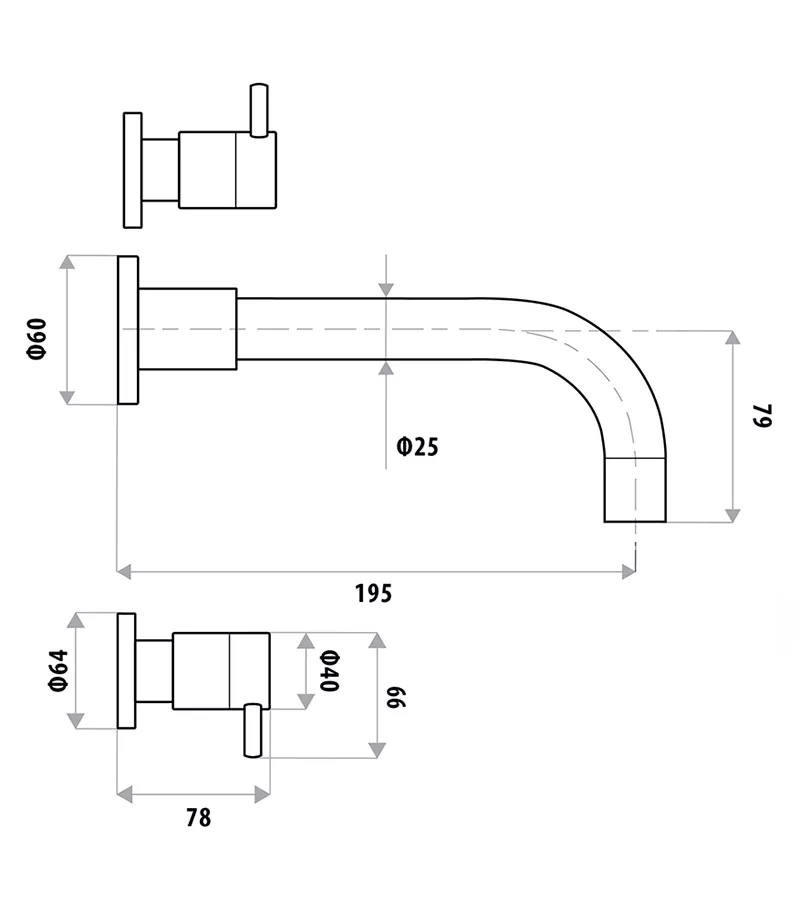 Specification For Elle Bath Or Basin Tap Set