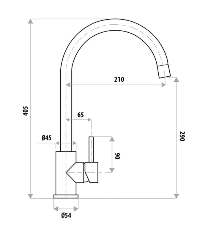 Elle Stainless Steel Matt Black Project Sink Mixer