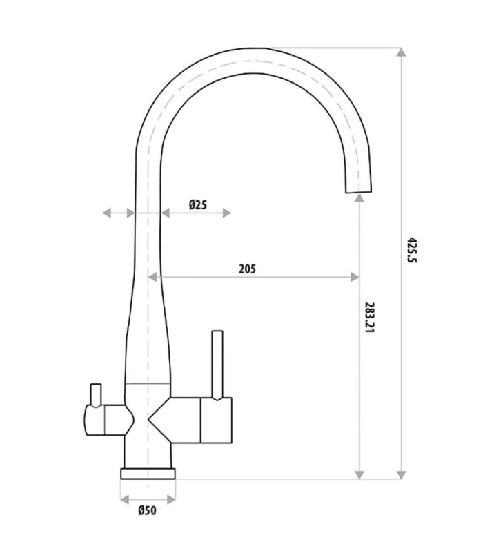 Elle Stainless Steel Filter Sink Mixer