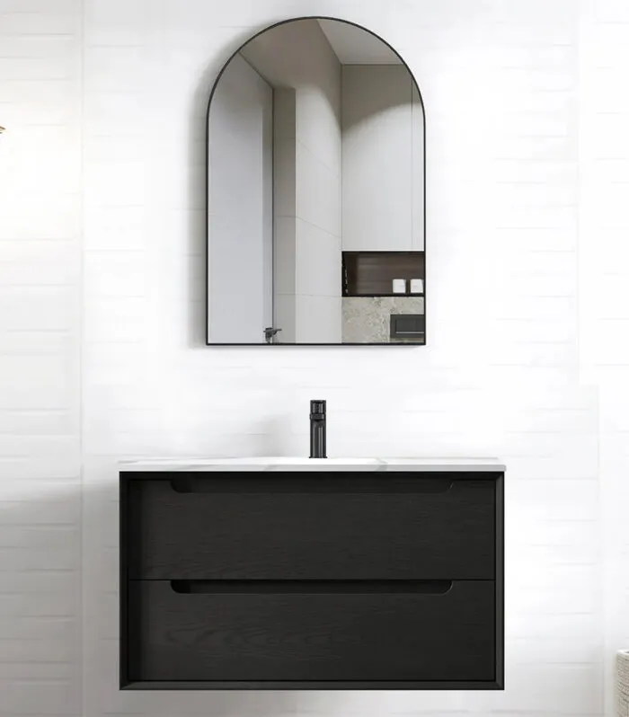 Byron Black Oak 900mm Plywood Wall Hung Vanity BY900BST UB