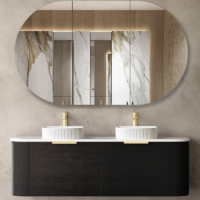 Bondi Natural Oak 1500mm Plywood Double Bowls Wall Hung Vanity BO1500BST